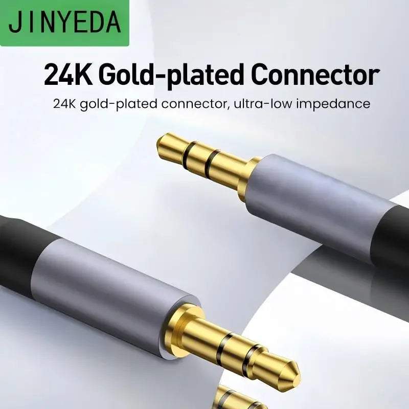 Cable de audio auxiliar con conectores jack macho de 3,5 mm a macho, para teléfono, auriculares, automóvil, reproductor MP3, altavoz y computadora, cable auxiliar de 3,5 mm de 3 m
