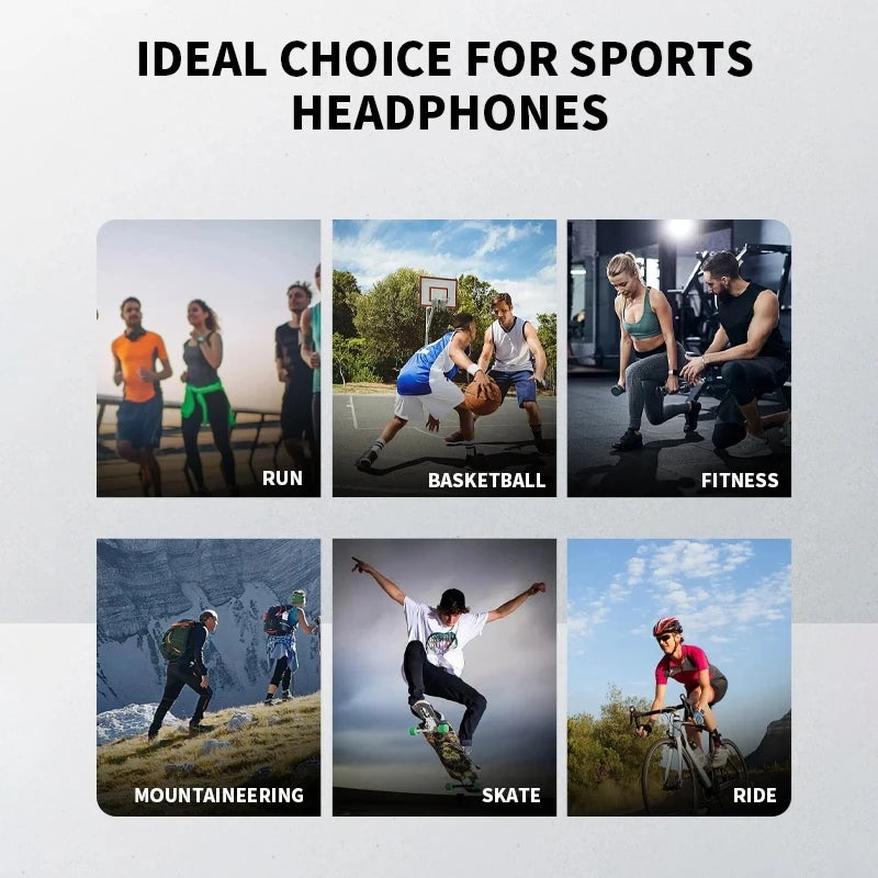 Knogleledninghovedtelefoner IPX5, Bluetooth 5.4, vandtæt trådløst sportsheadset med mikrofon til svømning, løb, fitness og træning, 2026