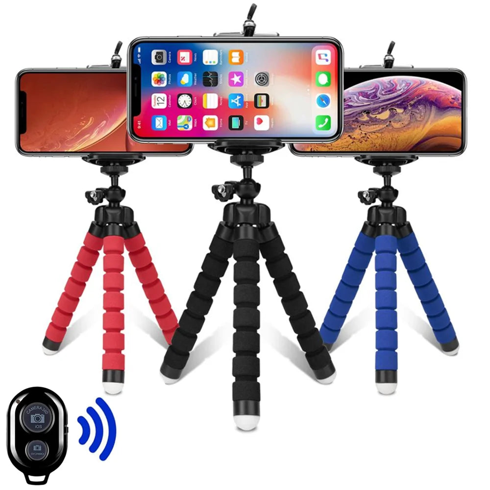 Trípode para teléfono y cámara móvil, soporte con pinza para smartphone, monopie, trípode de pie, trípode mini pulpo Stativ para teléfono