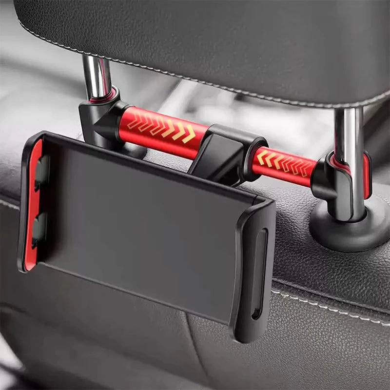 Soporte telescópico para teléfono o tableta del reposacabezas del coche, giratorio, para el asiento trasero, soporte universal y accesorios