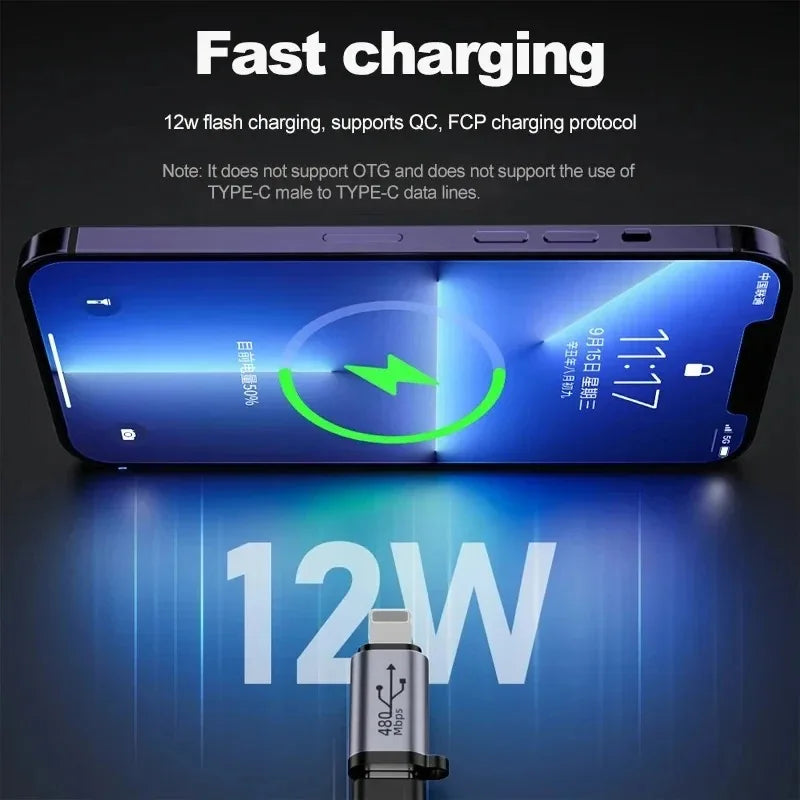 Type-C-hun til Mini-USB/Type-C/iOS-hun til Micro-USB/Micro-USB-hun til Type-C/Micro-USB-hun til Mini-USB-adapter