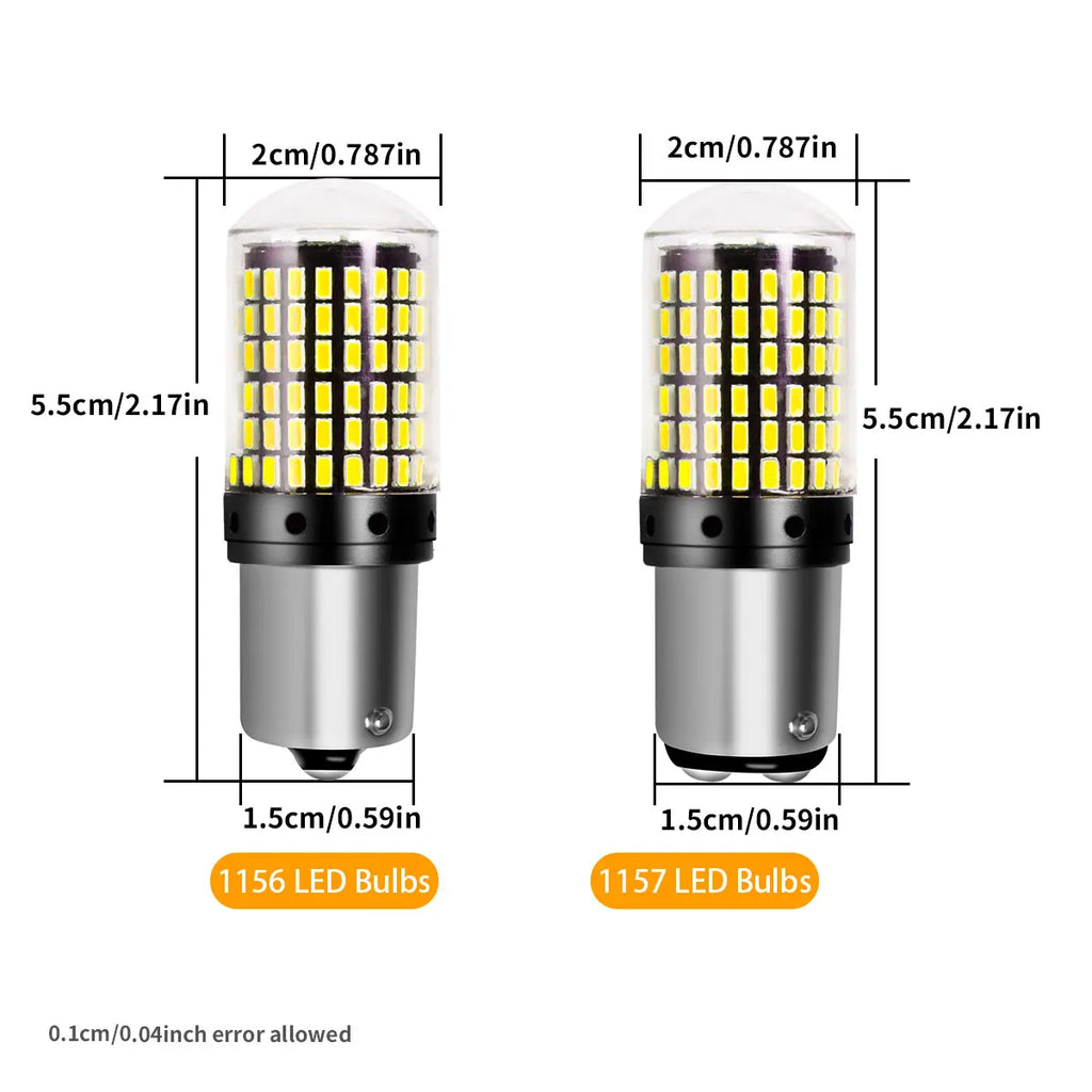 Smart Chips 2Pcs 1156 BA15S 1157 Bay15d Car LED Reverse Light Bulbs for Car Rear Tail Turn Signal Reverse Brake Running Lights