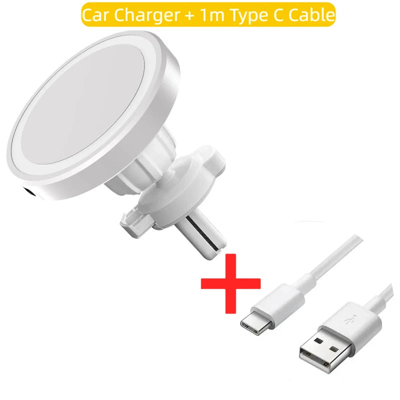 Estación de carga inalámbrica magnética para coche HOMEFISH, soporte y cargador para teléfono, tableta, reloj y auriculares, carga rápida