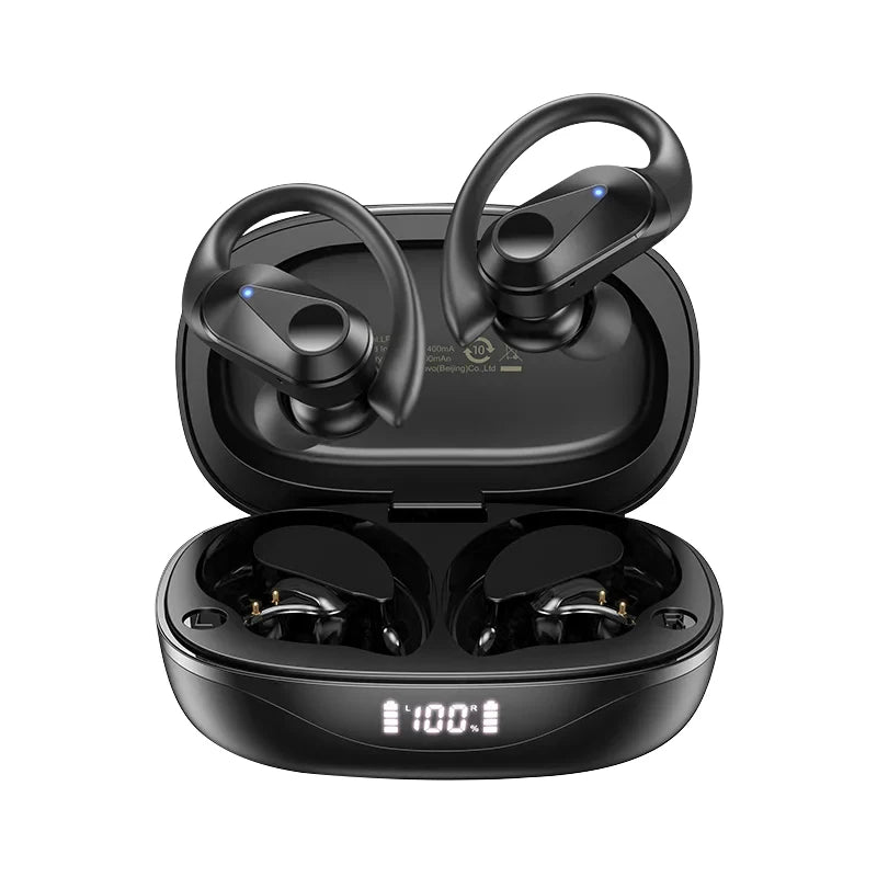 Auriculares deportivos Choice AOC LP75, Bluetooth 6.0 inalámbricos, resistentes al agua, con pantalla LED de batería, para juegos, de baja latencia
