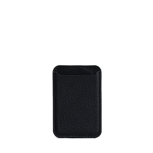 Full-Grain Leather Wallet compatible with MagSafe - Classic in black showcasing a sleek and minimalist design.