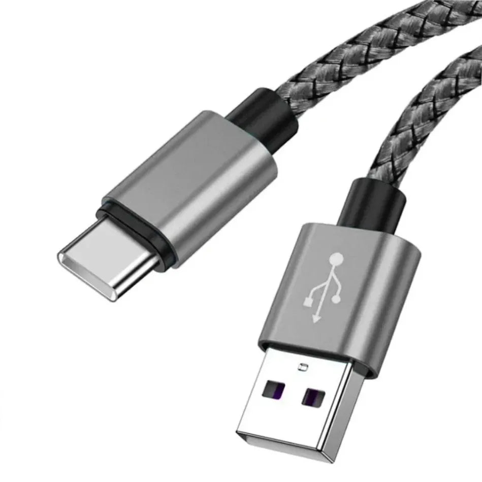 Holdbart, flettet USB-C-kabel i dragedesign med høj trækstyrke, 2,4 A hurtigopladning og sammenfiltringsfri Type-C-ledning til alle Type-C-enheder