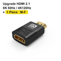 MIZIQIER 8K HDMI 2.1-adapter med 90°/270° vinkel, hanstik til hunstik, 8K 60 Hz, 4K 120 Hz, 48 Gbps, kompatibel med PS5/4, HDTV, Roku, TV-stick og pc