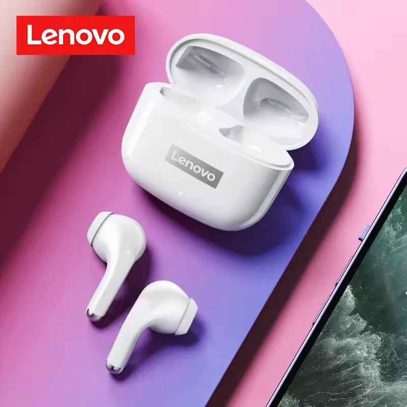 Auriculares Lenovo LP40 Pro Bluetooth V5.3, ligeros y resistentes al sudor, compatibles con teléfonos inteligentes, portátiles y computadoras