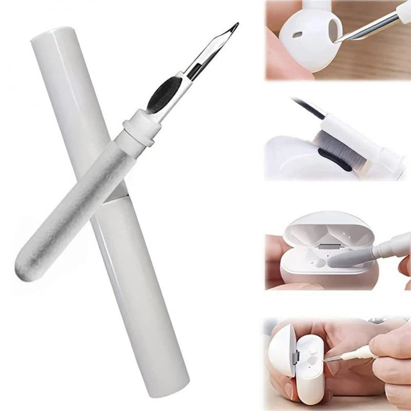 Tragbarer Reinigungsstift für Ohrhörer mit weichem Bürstenkopf, Staubentfernungswerkzeug für Pro-Bluetooth-Kopfhörer, kabellose Geräte und Kameras