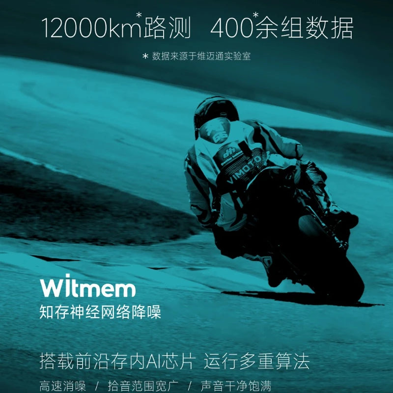 VIMAITONG V10X Bluetooth-Kopfhörer für Helme, speziell für Motorradfahrten, Mehrpersonen-Gegensprechanlage, integrierte Kopfhörer für Integralhelme
