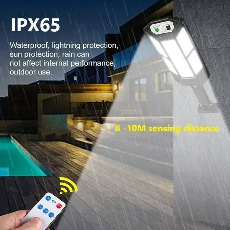Newest Solar Lamp Powerful Outdoor Solar Lights of Motion Sensor 3 Modes Waterproof IP65 Solar Garden Torch Street Yard Lantern