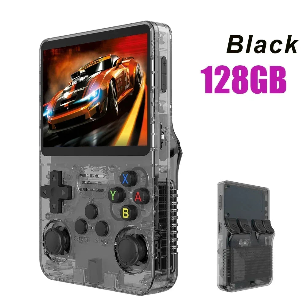 Originale Arkos R36S Retro-Spielkonsole mit 128 GB, tragbare Handheld-Konsole mit 3,5-Zoll-IPS-Bildschirm, mobiler Videoplayer, 64 GB, Spielkonsole als Geschenk für Kinder