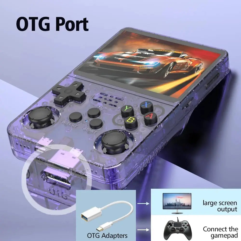 R36S Handheld Game Console 3.5Inch IPS Screen 64G Classic Retro Games Consoles  Portable Pocket Video Game Player