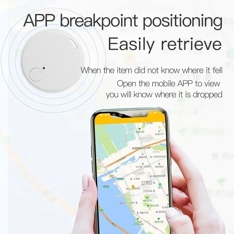Mini GPS-locator med tyverialarm, smart Bluetooth-kompatibel tracker til pung og nøglering, hunde-, kæledyrs- og børnesporing, nøglefinder