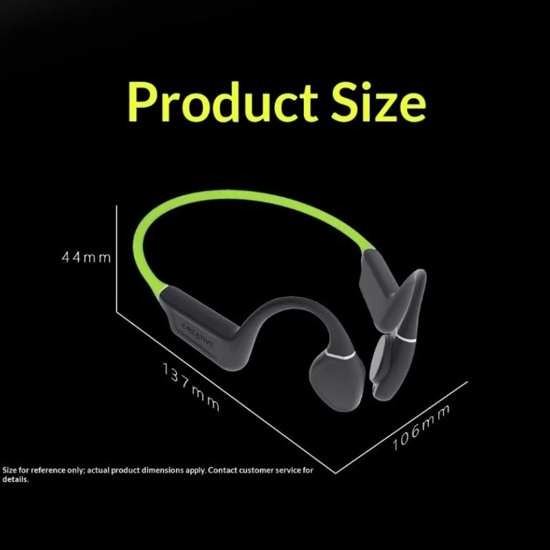 Creative Outlier Free Écouteurs à conduction osseuse étanches, sans fil à faible latence, Bluetooth 5.3, type tour d'oreille pour le sport et la course