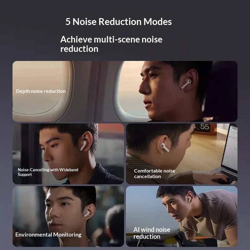 Edifier HUA ZAI Evo Pro Bluetooth Earphones 5 Noise Cancellation Modes EQ Sound Effects Wireless Noise-Cancelling Headphones