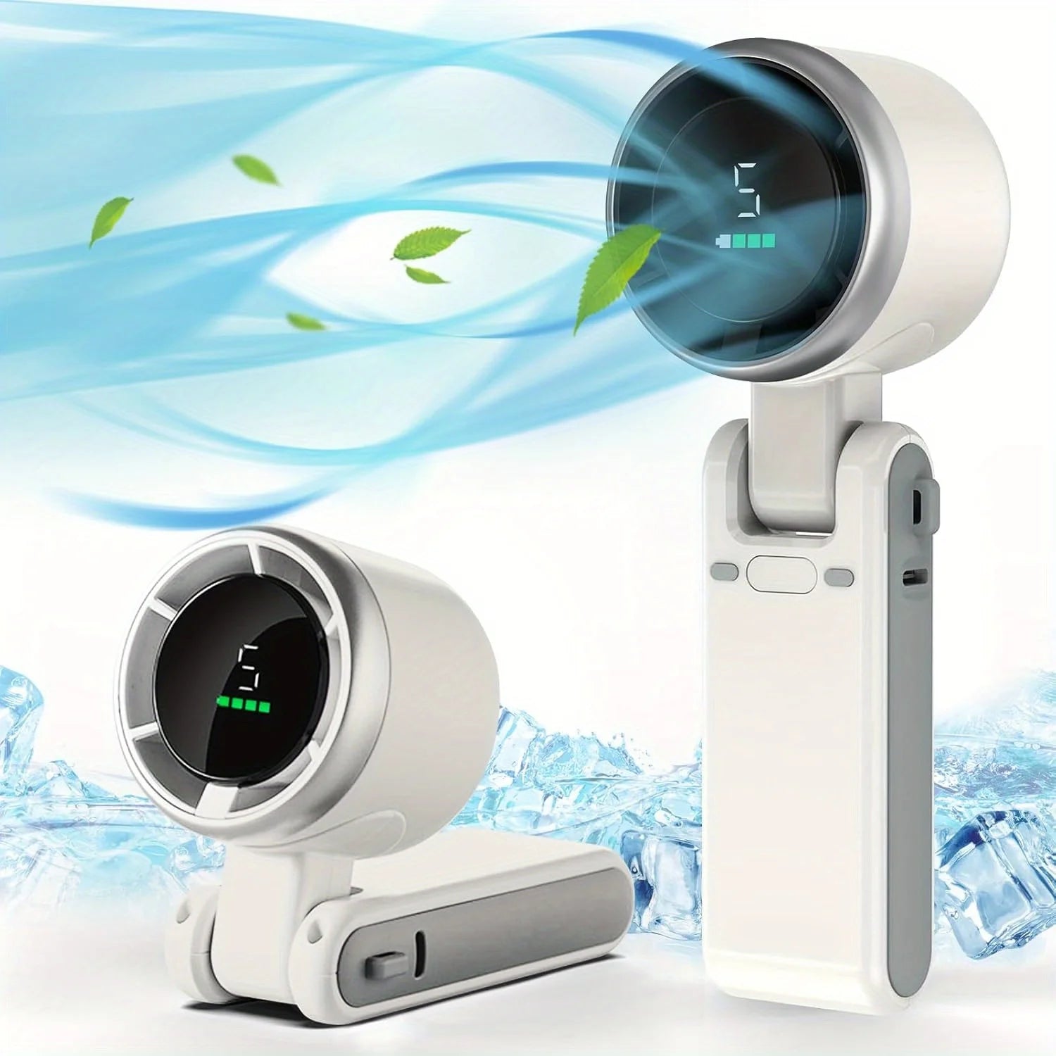 3-in-1 Fan, 5-Speed, 3600mAh Rechargeable Lithium Battery, USB Charging, Travel Mini Fan