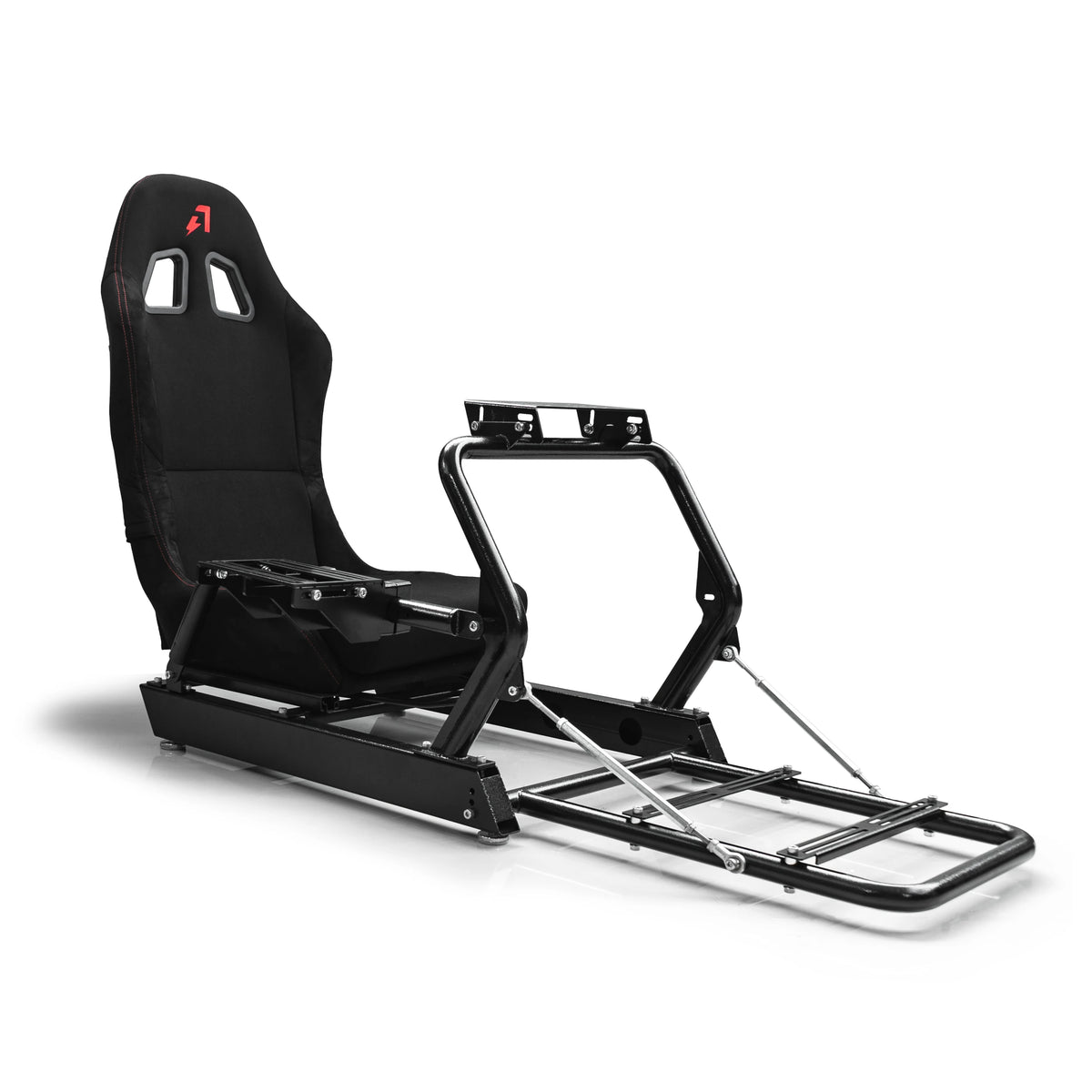 Cabina de simulación de carreras AZRACING INSPIRE, versión con asiento estándar: 7 años de experiencia en simulación de carreras, estructura de acero con alto contenido de carbono de alta resistencia,