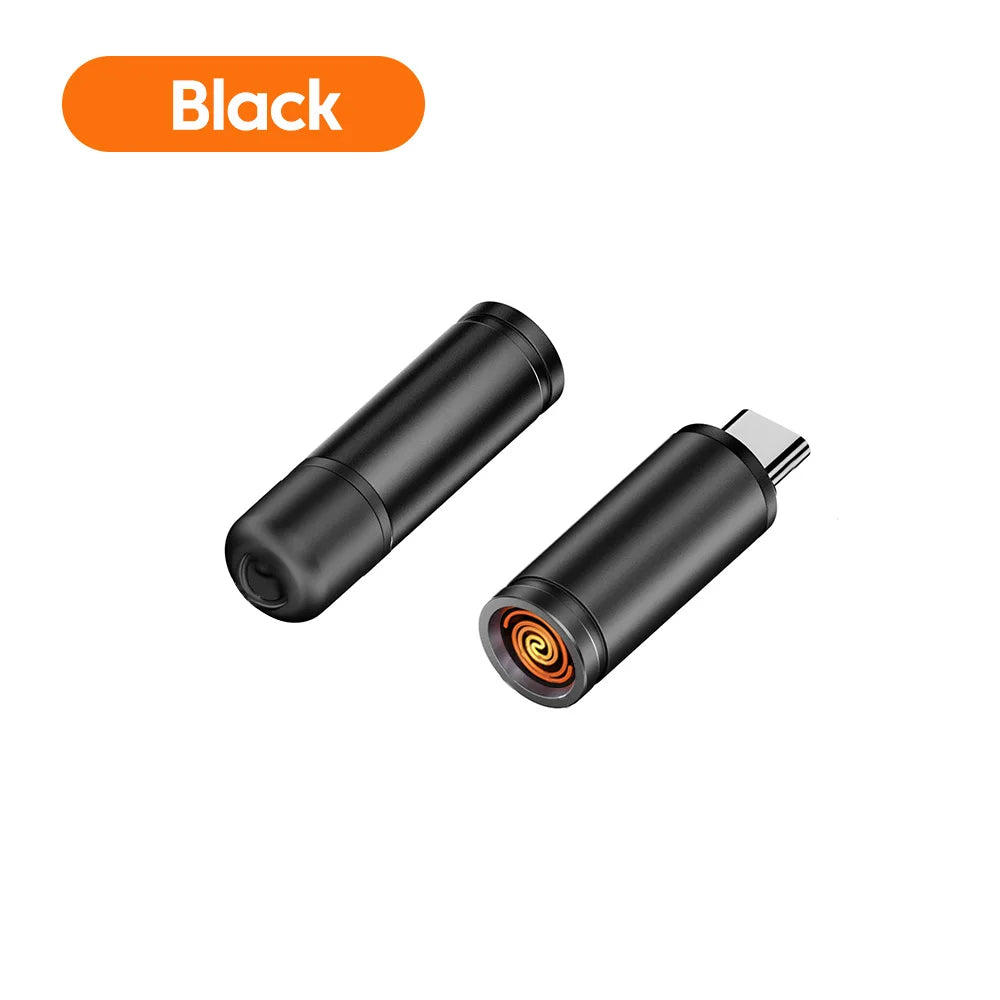 Encendedor eléctrico compacto tipo C, fácil de transportar y guardar, mini encendedor de cigarrillos Type-C para viajes en avión y actividades al aire libre, sin llama