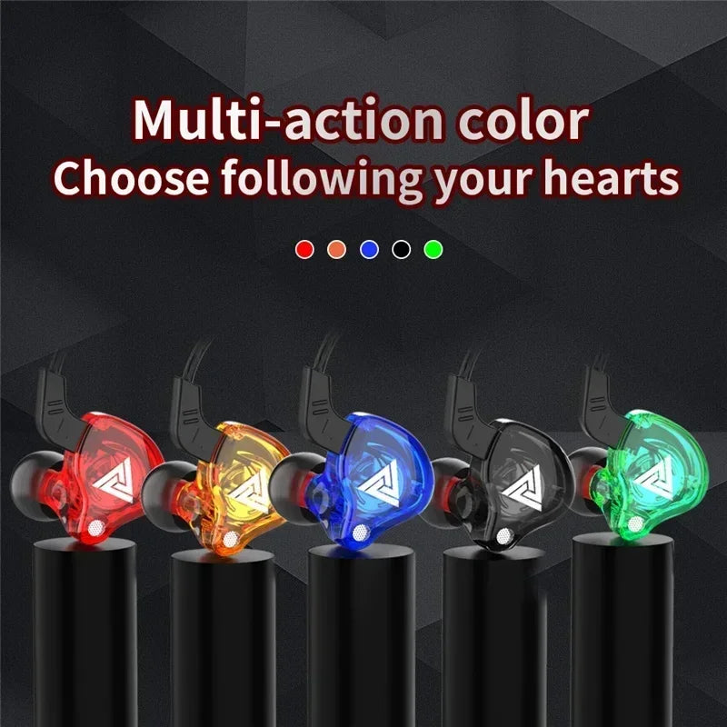 Original QKZ AK6 In-Ear-Ohrhörer mit 6 dynamischen Treibereinheiten, Mikrofon, Stereo, Sport-, HIFI- und Subwoofer-Headset, Monitor-Ohrhörer
