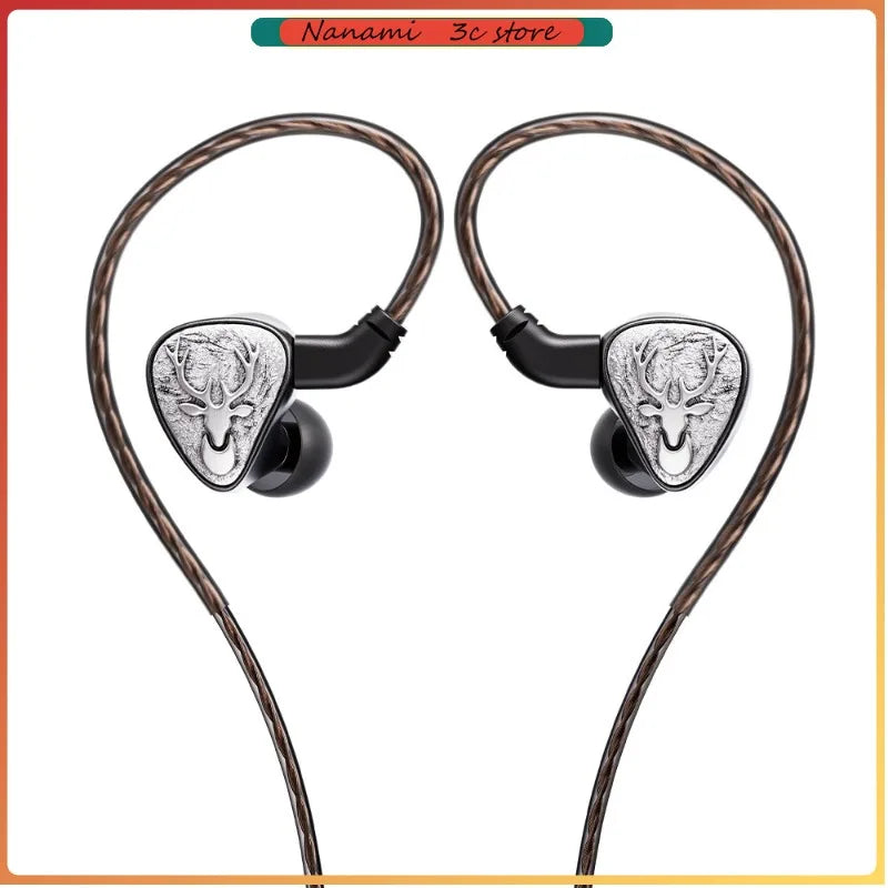 FiiO Snowsky FH3 Luming HIFI Headphones One Dynamic + Two Balanced Armature + Three Drivers In-Ear Retro Vocal Wired Earphones