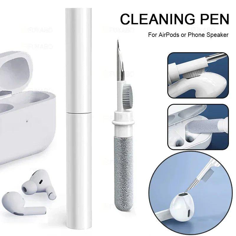 Reinigungswerkzeug für Bluetooth-Ohrhörer, Reinigungsset für AirPods Pro 3, 2 und 1 mit Bürste und Stift zur Reinigung des Ladeetuis, für Xiaomi- und iPhone-Ohrhörer