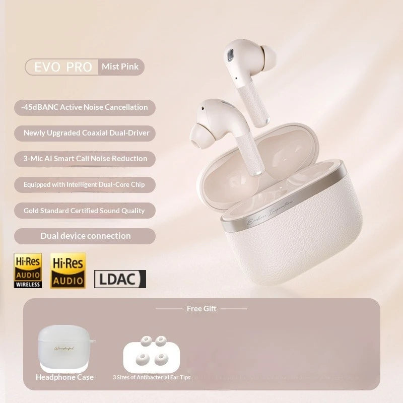 Edifier HUA ZAI Evo Pro Bluetooth Earphones 5 Noise Cancellation Modes EQ Sound Effects Wireless Noise-Cancelling Headphones