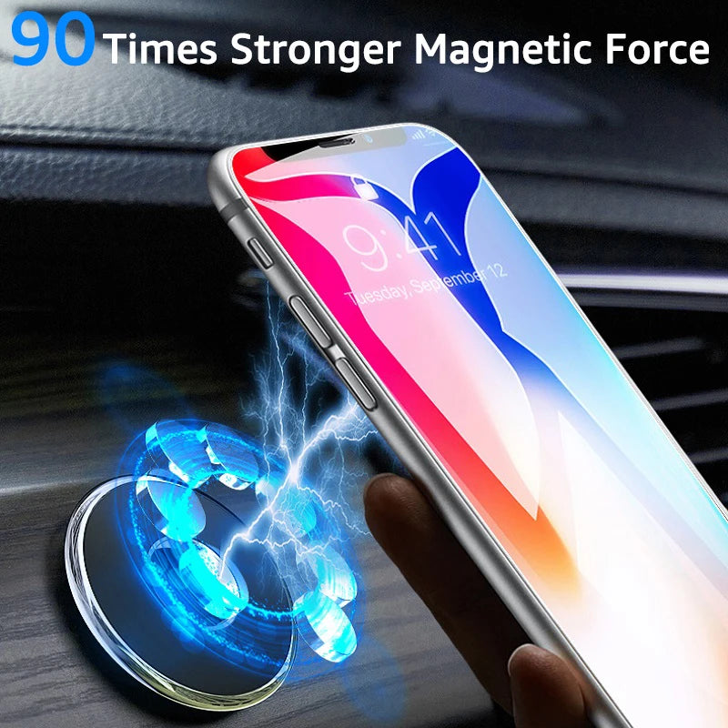 Universal Magnetic Car Phone Holder Stand Round Magnet Car Mount Bracket GPS Smartphone Mobile Support In Car Bracket for IPhone