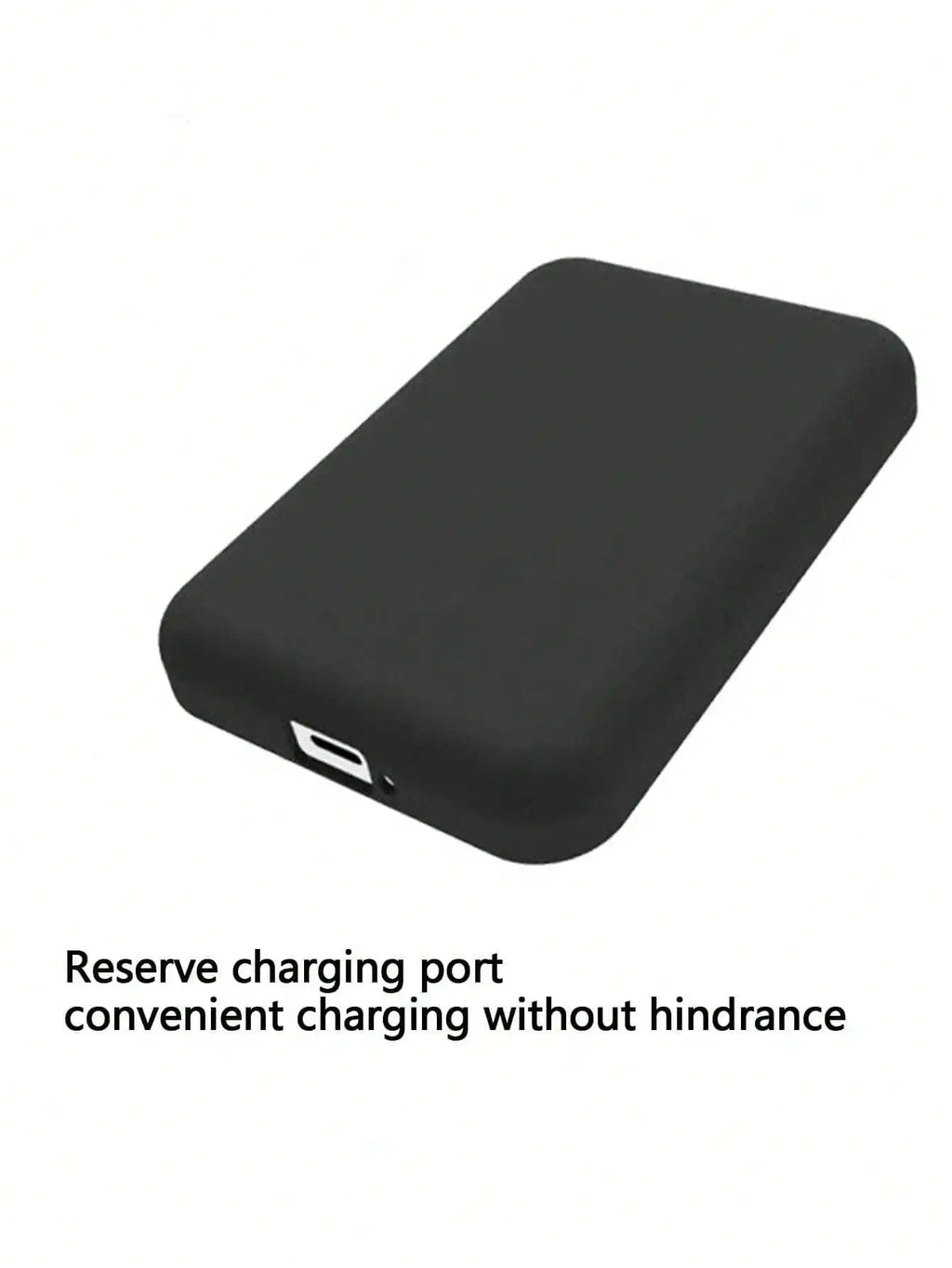 1Pcs Black TPU Charging Case Protector, Compatible With Apple's Original MagSafe Wireless Power Bank
