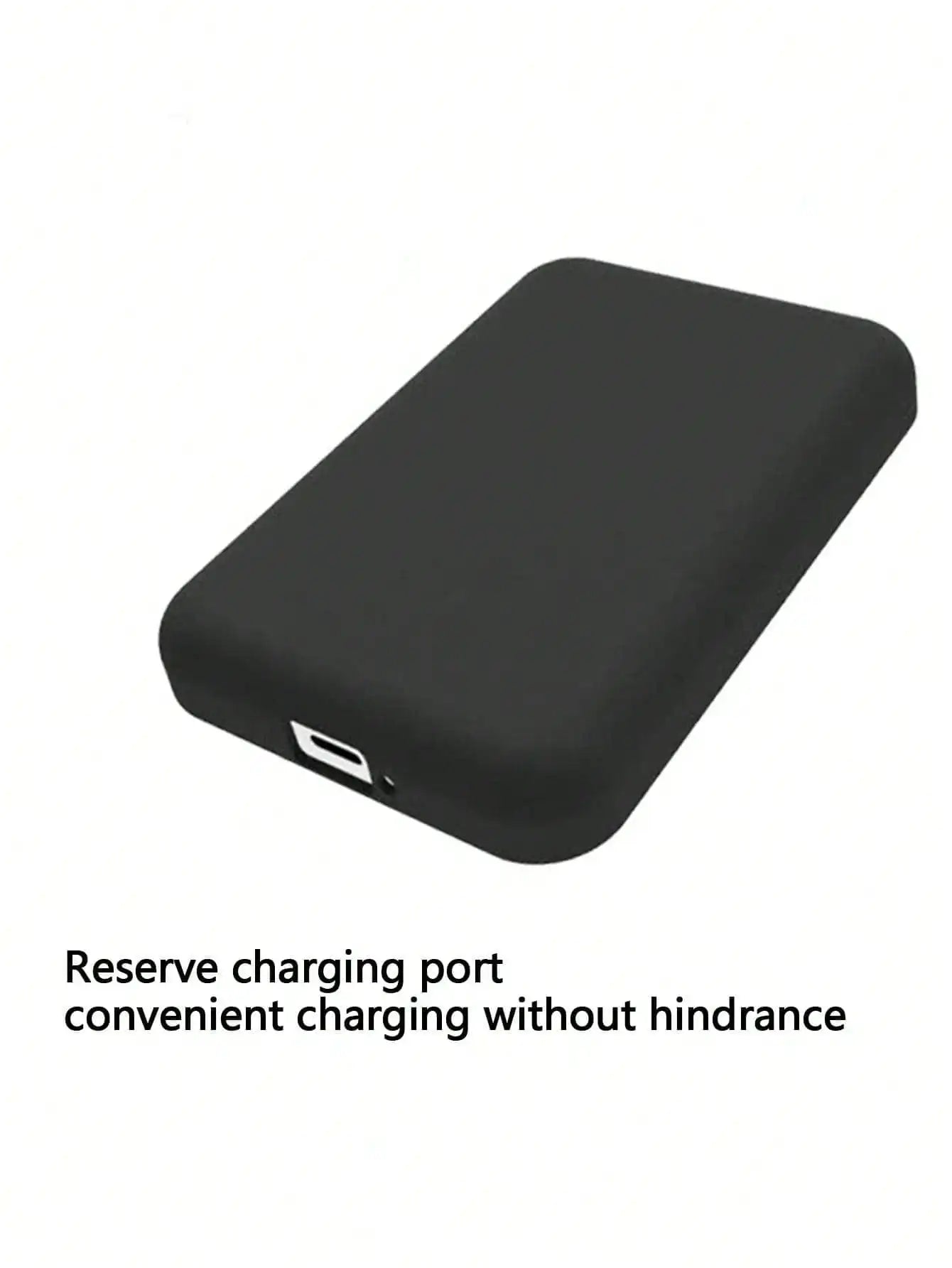 1Pcs Black TPU Charging Case Protector, Compatible With Apple's Original MagSafe Wireless Power Bank