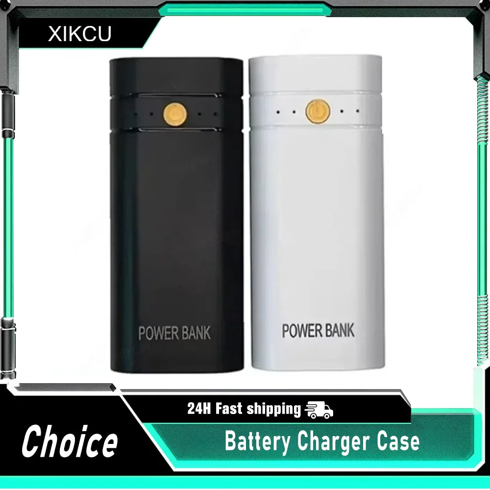 DIY Not Including Batteries Power Bank Box 5V 2A 6000mAh 2X 18650 USB Type-C Battery Charger Case For Phone Electronic Charging