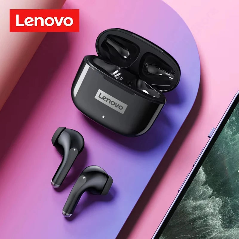 Auriculares Lenovo LP40 Pro Bluetooth V5.3, ligeros y resistentes al sudor, compatibles con teléfonos inteligentes, portátiles y computadoras