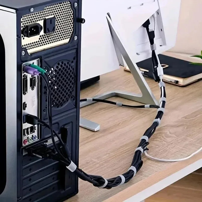 Organizador de cables para gestión de cables: enrollador de cables de 1/5M para auriculares, cables de ratón y cables de dispositivos (iPhone, Xiaomi, Samsu