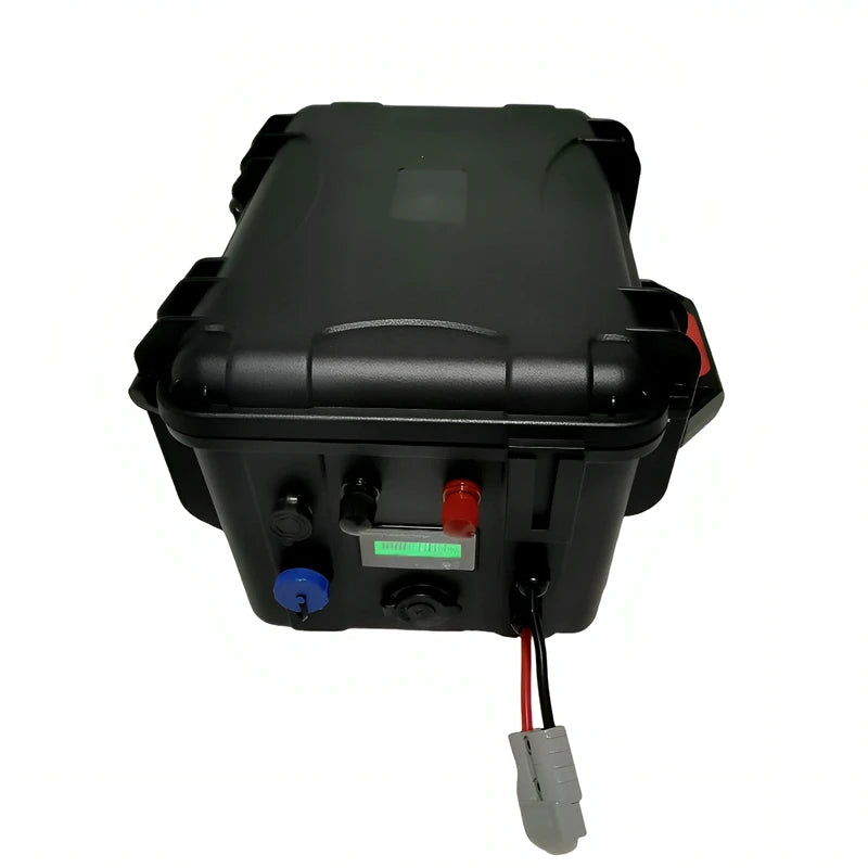 IP67 Waterproof 24V Lithium-ion Battery Pack 50Ah 60Ah 80Ah 100Ah 120Ah 150Ah with BMS & 10A Charger for Boat Thruster Solar Inv