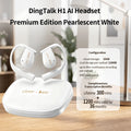 Auriculares con IA DingTalk H1, grabación de oído abierto y transcripción en tiempo real, resumen y traducción de reuniones con IA, para llamadas, entrevistas y oficina