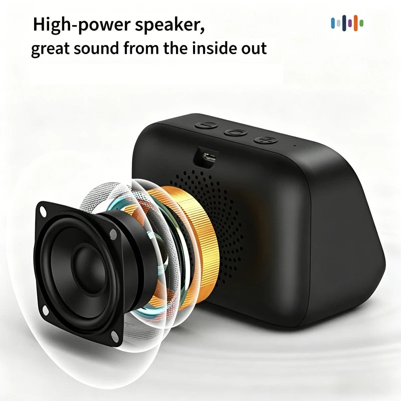 AI Bluetooth Speaker 5.4 AI voice assistant HD Touch Screen Display Electronic Album Alarm Clock Hands-free Calling 4inch Screen