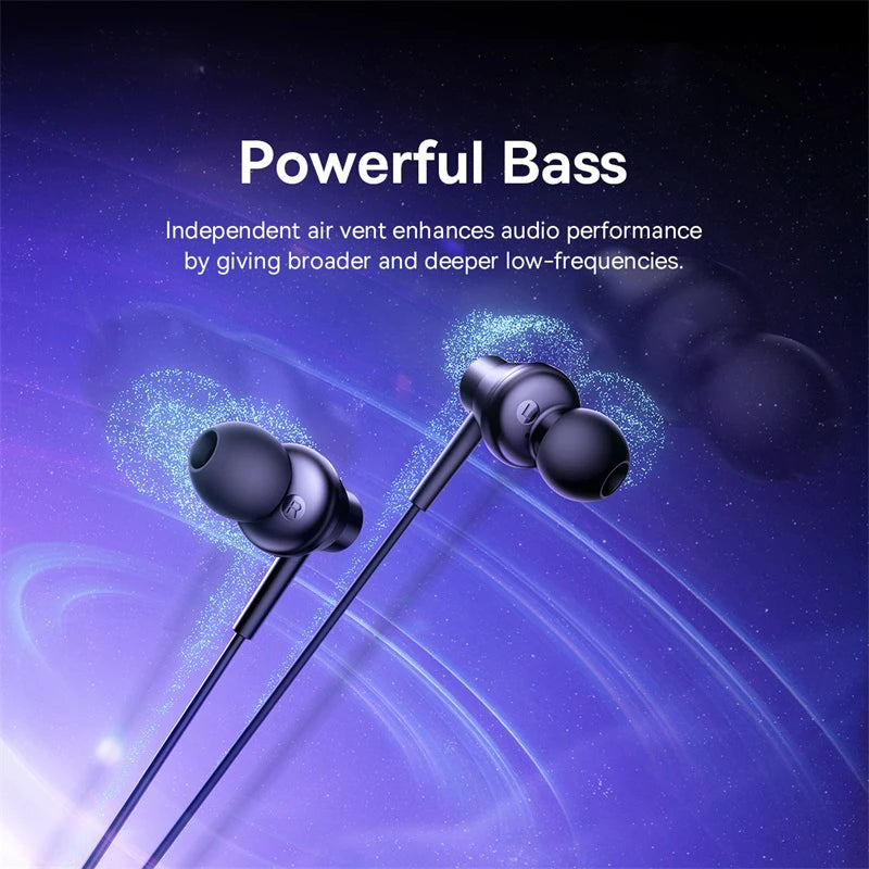 Auriculares con cable Baseus Encok CZ11/HZ11, con conector Type-C/jack de 3,5 mm, micrófono y ángulo de 120°, para ordenador portátil, tableta y teléfono