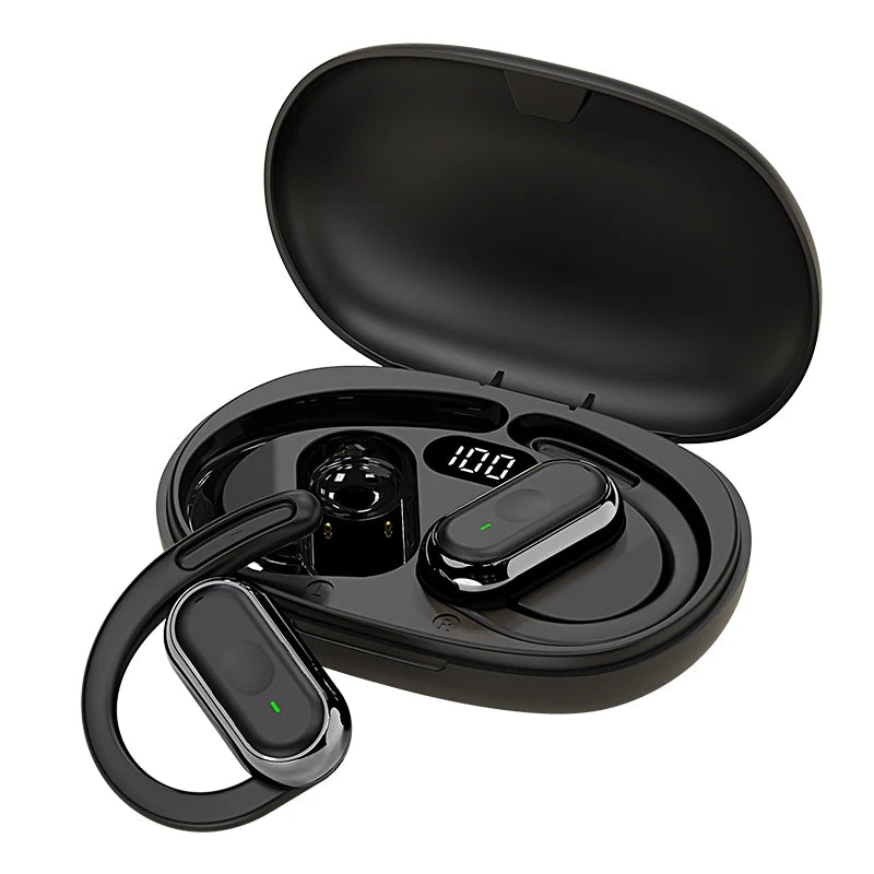 Bluetooth-5.4-Ohrhörer, IPX7-wasserdichte kabellose Kopfhörer mit 20 Stunden Laufzeit, ENC-Geräuschunterdrückungsmikrofon und Tiefbass für Sport, Training und Fitnessstudio