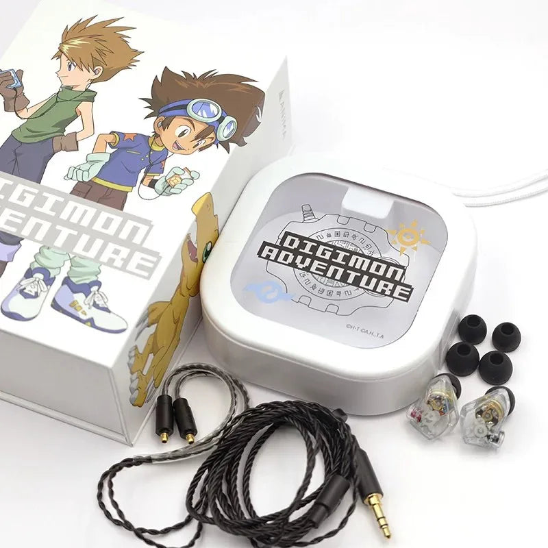Auriculares intraaurales Hi-Fi Acoustune ANW-C010 edición de colaboración con Digimon, cable de cobre sin oxígeno de 103 DB, regalo