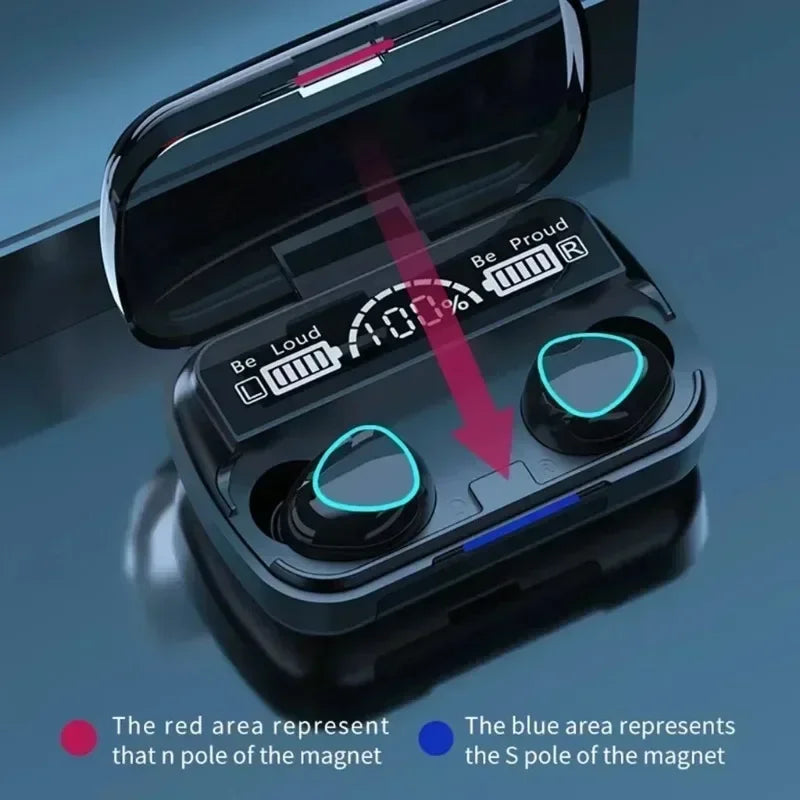 M10 kabellose Bluetooth-Kopfhörer, wasserdichte Sport-Ohrhörer mit Geräuschreduzierung, TWS-Musik-Headset für Huawei, iPhone und OPPO