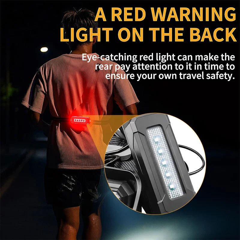 Luz nocturna LED para correr, deportes al aire libre y ciclismo, lámpara pectoral, farol portátil recargable por USB con batería 18650 integrada