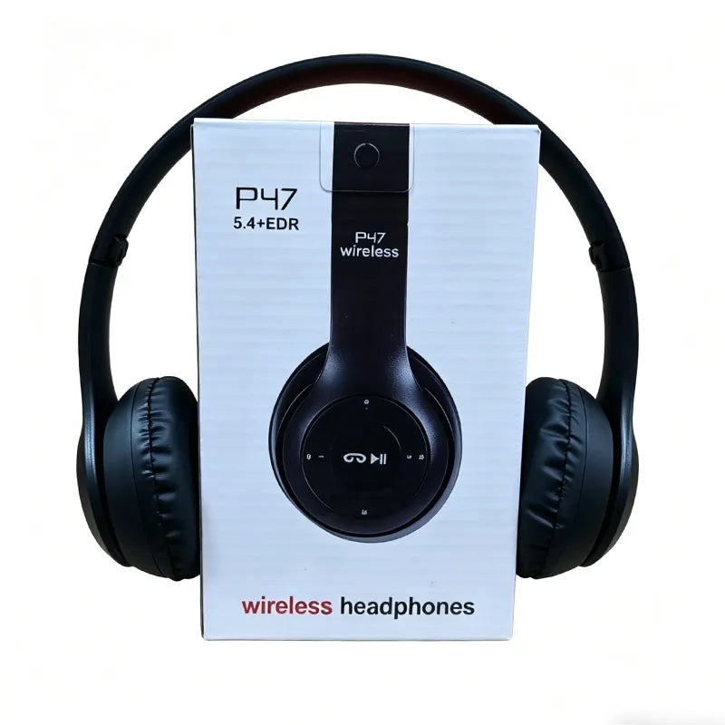 Multifunktionelt, bærbart, sammenfoldeligt hovedmonteret trådløst Bluetooth 5.0-headset til Bluetooth-forbindelse, TF-kort og kablet forbindelse