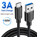 USB 3.2 Type C to A Cable 10Gbps 60W PD Fast Charging Data Transfer for Galaxy S23 S22 Note 20 Pixel iPad Pro SSD Android Auto