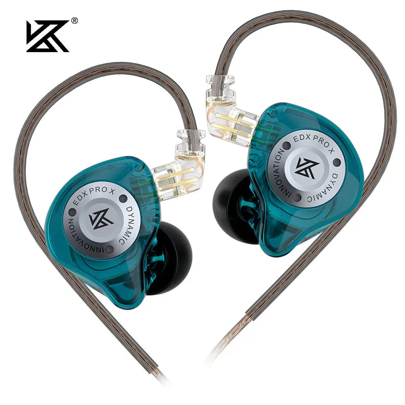 KZ EDX PRO X IEM-øretelefoner med dynamisk driver, HiFi-lyd og dyb bas, sportsørepropper med støjreduktion og aftageligt kabel