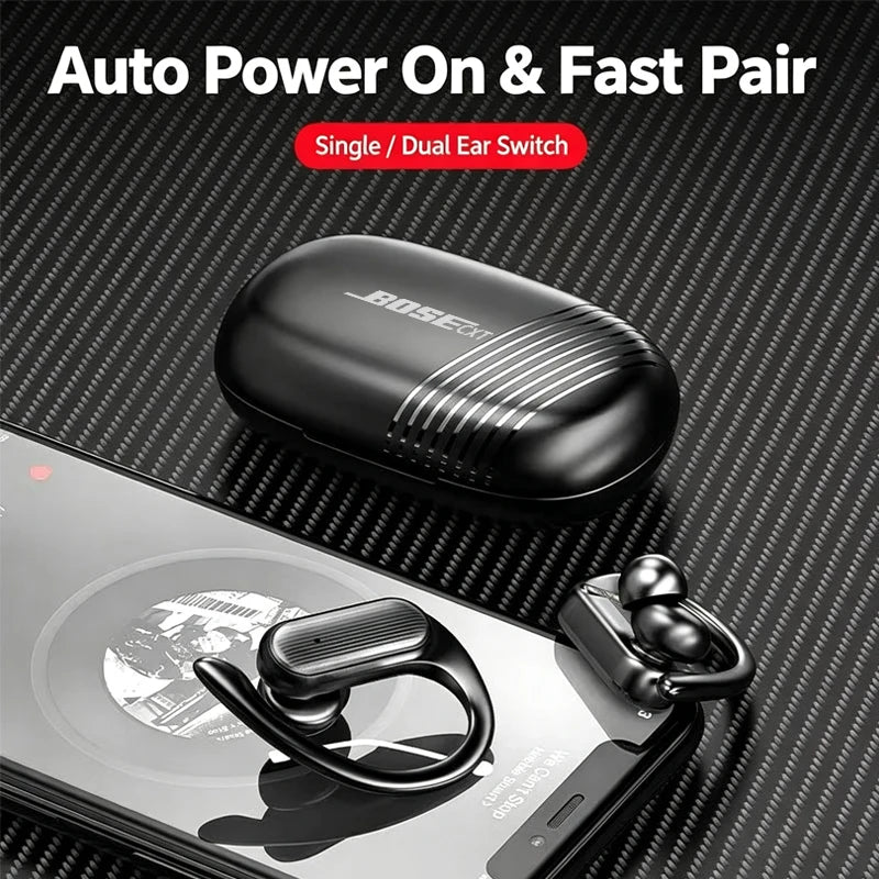 Auriculares inalámbricos BOSECXT Bluetooth 5.3, estéreo TWS, con gancho para la oreja, Hi-Fi, HD y micrófono, para iPhone y Android
