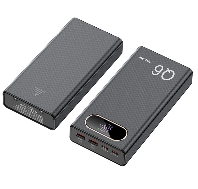Kit DIY de batería externa con carga rápida PD100W, 20V 5A, para 6 baterías 21700, portátil, personalizable, sin soldadura y fácil de montar