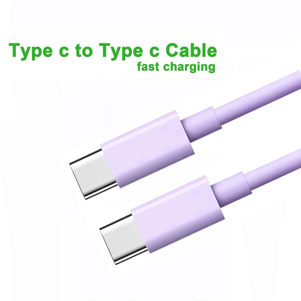 Câble PD 60W USB C vers USB Type C Câble de Charge Rapide Câble de Données pour iPhone 15 15Pro Huawei Samsung Xiaomi Ligne de Données Noir Blanc 1M 2M 3M