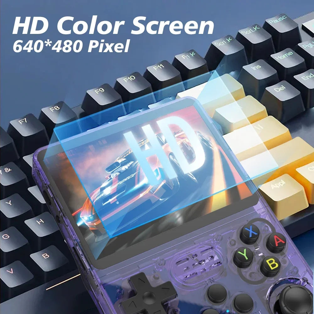 R36S Handheld Game Console 3.5Inch IPS Screen 64G Classic Retro Games Consoles  Portable Pocket Video Game Player