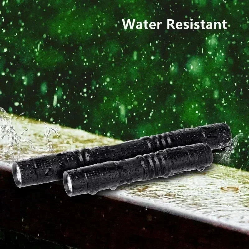 Mini linterna LED portátil tipo bolígrafo con clip, ultrabrillante y de alto lumen, linterna de bolsillo de mano para camping, exteriores y emergencias