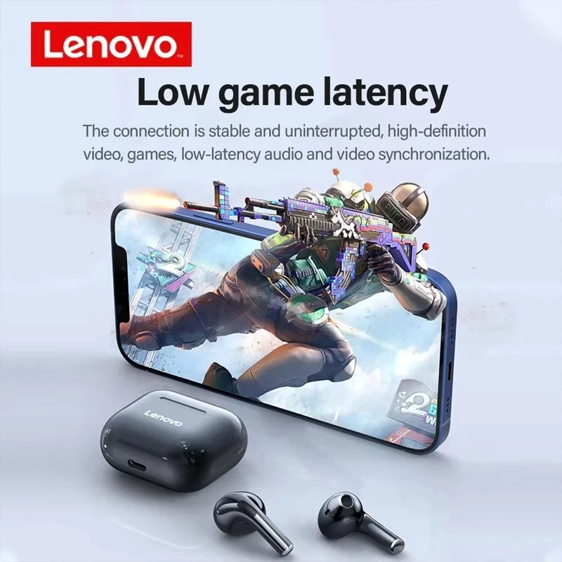 Écouteurs Bluetooth LenovoLP40 TWS son immersif HIFI avec micro Écouteurs sans fil Commande tactile Appel HD Écouteurs de jeu Mode